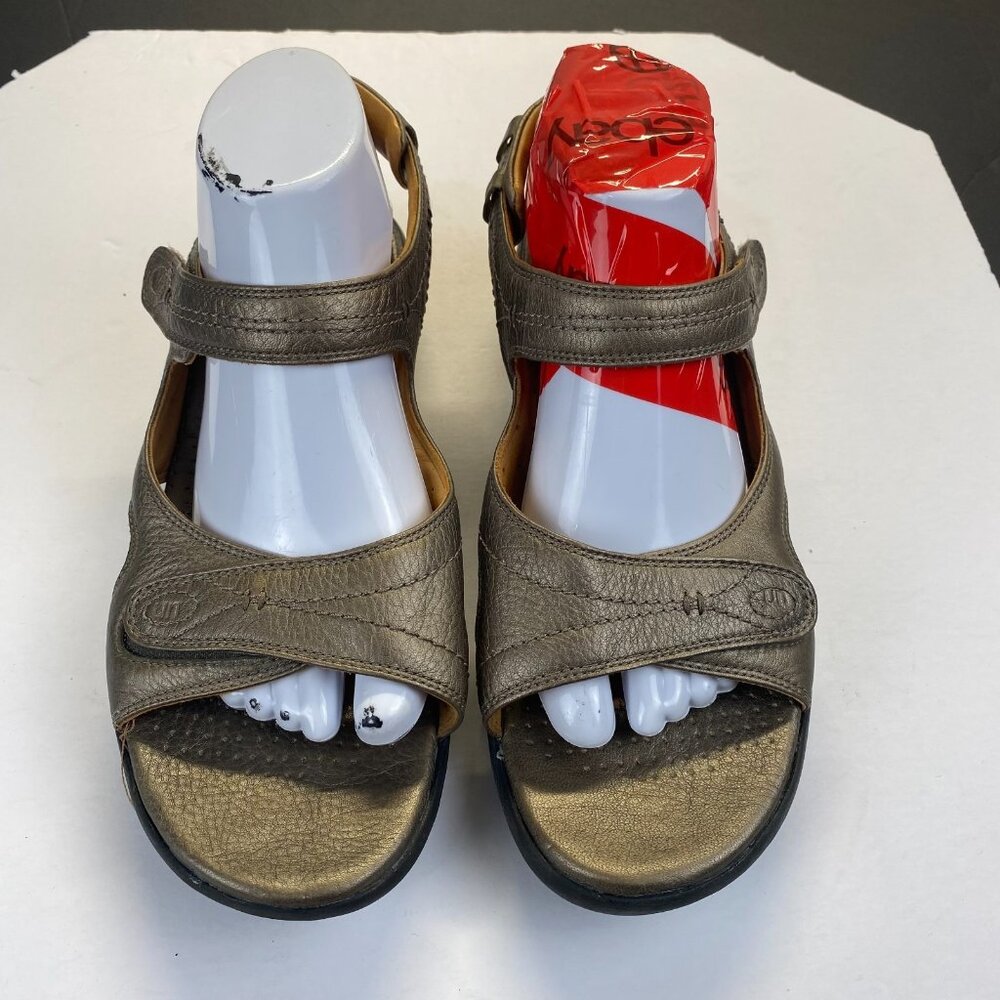 Clarks Unstructured Gold Women Sandals Straps Slide Open Toe Size 8.5W Bundle